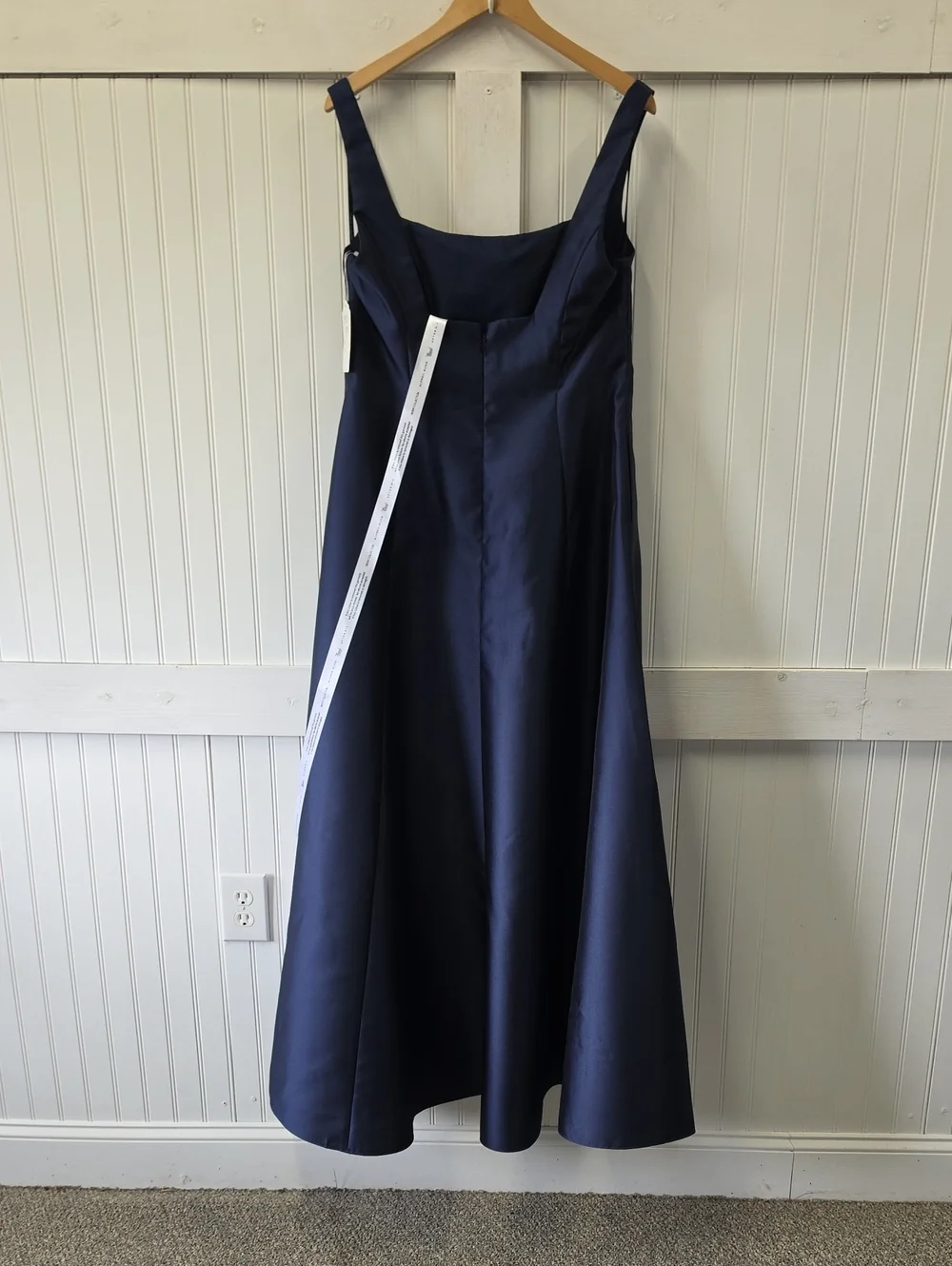 Alfred Sung NWT Midnight Navy Square Neck D826 Maxi Gown Dress Size 14 - Picture 8 of 10